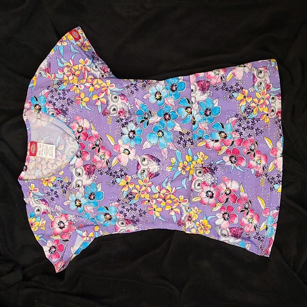 Duckies EDS Owl See You Soon V-neck Scrub Top